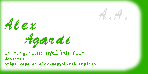 alex agardi business card